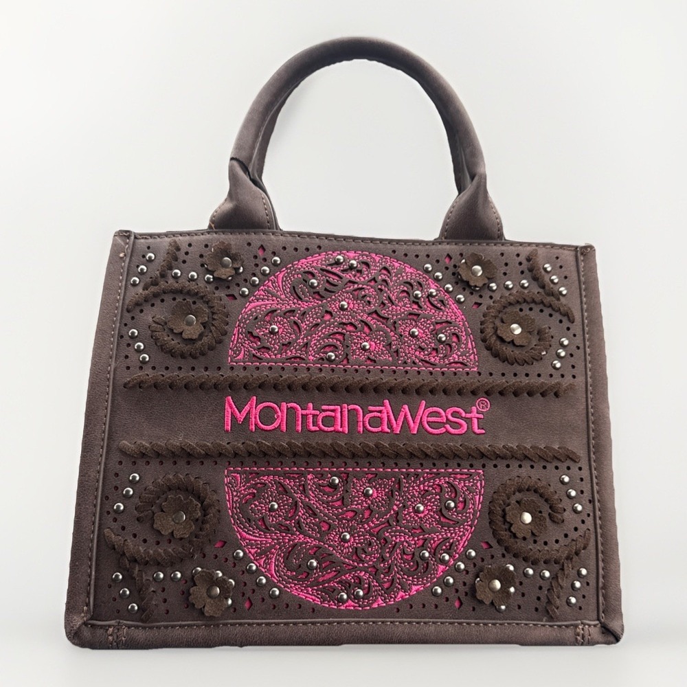 MW1266G-8120 Montana‎ West Stunned Embossed Floral Concealed Carry Tote/Handbag